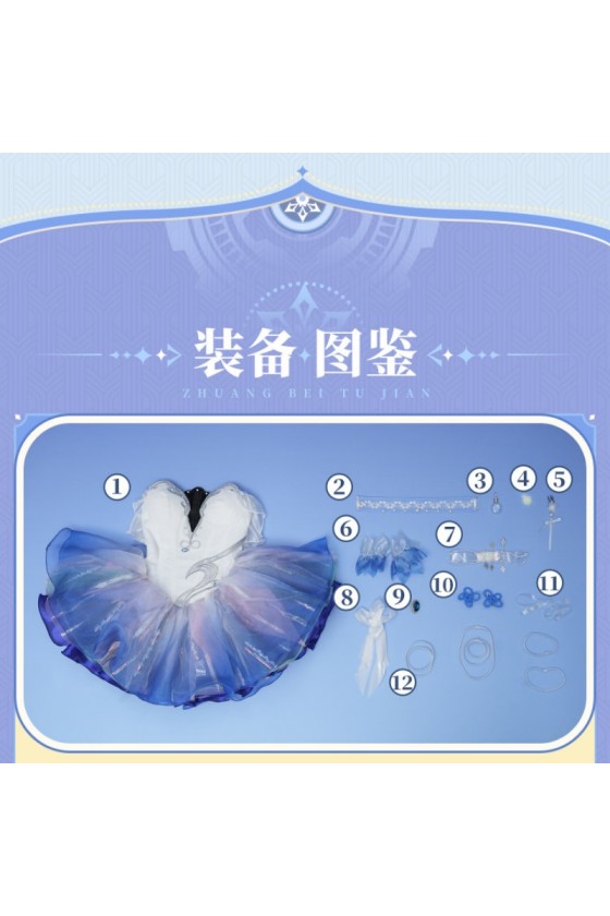 1/3 Delusion Genshin Impact Ganyu Ballet Cosplay Costume